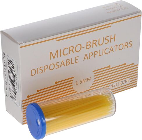 HSB 101320 Micro-Brush Disposable Applicators Fine Yellow 4 x 100/Pk in Saudi Arabia