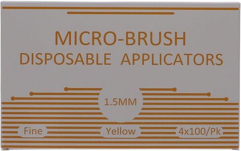 HSB 101320 Micro-Brush Disposable Applicators Fine Yellow 4 x 100/Pk in Saudi Arabia