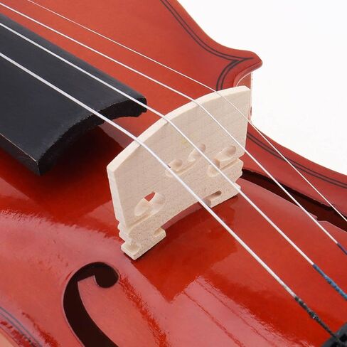 Brazilwood Ebony Frog Violin Bow, Professional 4/4 Full Size Ebony Wood Frog Violin Arbor with Case and Maple Bridge,Well Balance Fiddle Bow with Sheepskin Bow Grip White Horse Hair for Student Adult in Saudi Arabia
