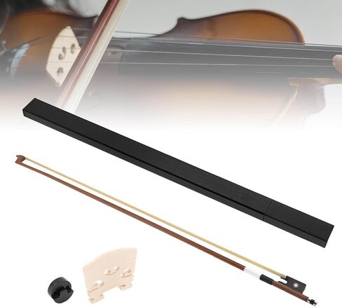 Brazilwood Ebony Frog Violin Bow, Professional 4/4 Full Size Ebony Wood Frog Violin Arbor with Case and Maple Bridge,Well Balance Fiddle Bow with Sheepskin Bow Grip White Horse Hair for Student Adult in Saudi Arabia