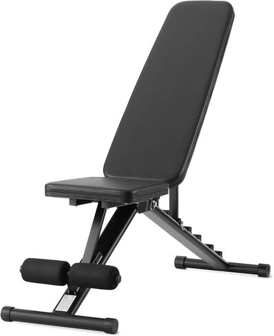 Amazon Basics Adjustable Workout Weight Bench Press, Foldable for Home Gym, Black in Saudi Arabia