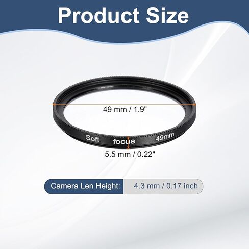 PATIKIL 82mm Mist Filter, Dreamy Soft Diffusion Fog Effect Camera Lens Filter Slim Optical Glass with Lens Cap for Video Vlog Portrait Photography, Black in Saudi Arabia
