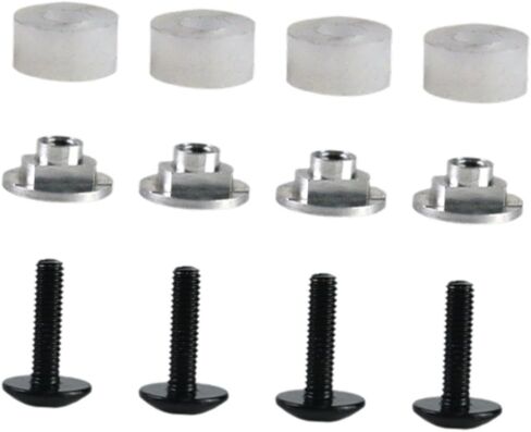 Ice Hockey Visor Hardware Kit Repair Kit Screws Washers Sturdy Back up Hardwares Easy to Install Nuts Hardwares 4*M4 Black Galvanized Screws 4*M4 Aluminum Alloy Nuts 4*PE Gaskets in Saudi Arabia