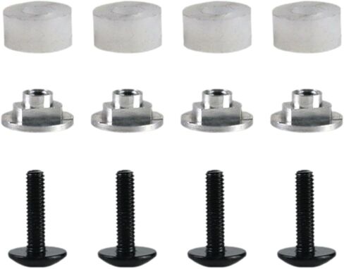Ice Hockey Visor Hardware Kit Repair Kit Screws Washers Sturdy Back up Hardwares Easy to Install Nuts Hardwares 4*M4 Black Galvanized Screws 4*M4 Aluminum Alloy Nuts 4*PE Gaskets in Saudi Arabia