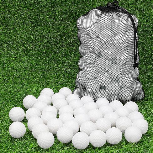 Coopay 60/120/240 Pack Practice كرات الجولف ، كرات التدريب على الجولف البلاستيكية 42 مم مع حقيبة رباط جوفاء رياضة محدودة لممارسة الترجيح مجموعة الفناء الخلفي للمنزل الداخلي أو الاستخدام في الهواء الطلق in Saudi Arabia