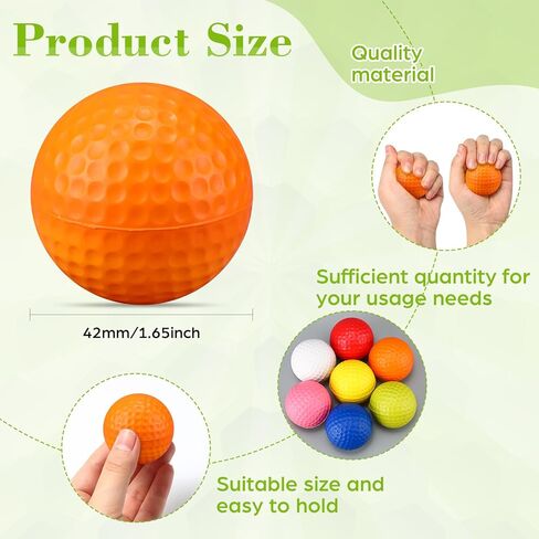12 Pcs Foam Golf Practice Balls Soft Foam Balls for Golf Practice Realistic Feel and Flight Sport Training in Kuwait