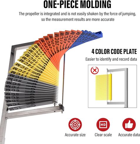 Adjustable Height Vertical Jump Tester, 47.24''-137.8" Wall-Mounted Vertical Jump Measurement Tool, School Gym Verticals Jumps Trainer Training Equipment, Verticals Jumps Tester Outdoor Use in Kuwait