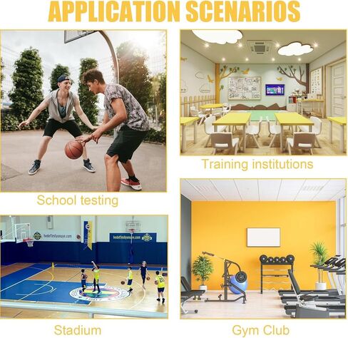 Adjustable Height Vertical Jump Tester, 47.24''-137.8" Wall-Mounted Vertical Jump Measurement Tool, School Gym Verticals Jumps Trainer Training Equipment, Verticals Jumps Tester Outdoor Use in Kuwait