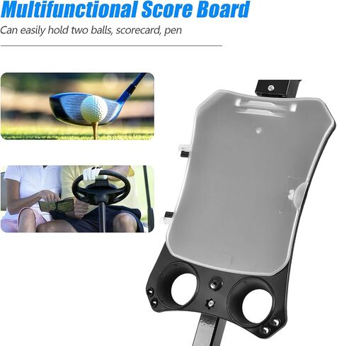 GYMAX Golf Cart, 2 Wheel Golf Push Cart with 9.5" Wear-Resistant Rubber Wheels, Elastic Strap & Scoreboard, Folding Lightweight Portable Golf Caddy Cart for Teens Adults in Saudi Arabia