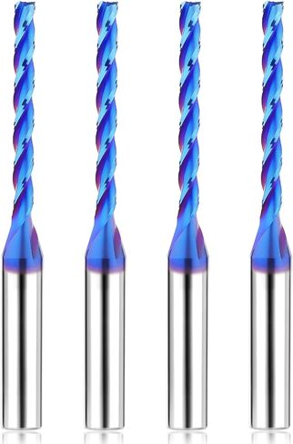 أجهزة التوجيه CNC UPCUT طويلة طويلة 1/4 بوصة ساق 1/8 '' قطع جهاز التوجيه دوامة التقطي in Kuwait