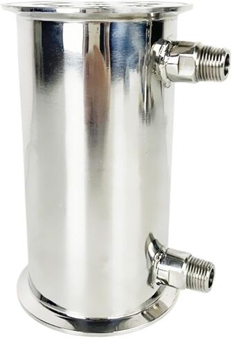 4" 102mm(OD119mm) Dephlegmator Reflux Distiller Condenser Length 200mm with 1/2" Male Tread Sanitary Steel 304 in Saudi Arabia