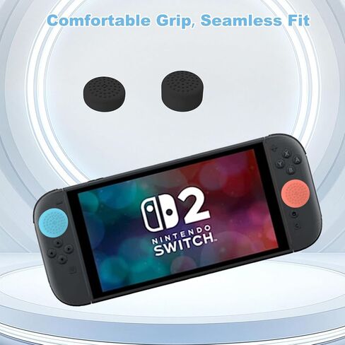 8Pcs Thumb Grips Compatible with Nintendo Switch 2 (2025), Button Caps Enhanced Gaming Grip Set Silicone Stick Cover Comfortable Accessories Improve Control in Saudi Arabia