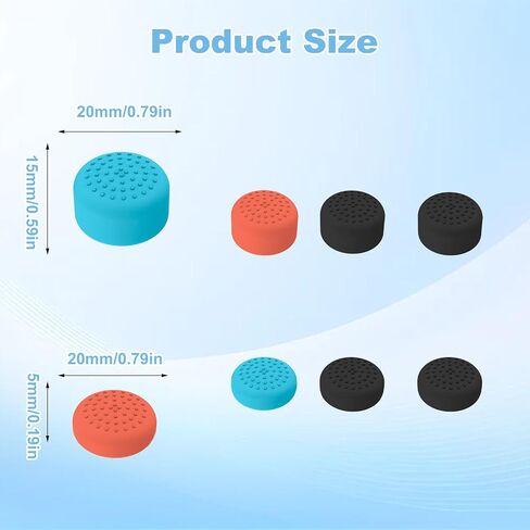 8Pcs Thumb Grips Compatible with Nintendo Switch 2 (2025), Button Caps Enhanced Gaming Grip Set Silicone Stick Cover Comfortable Accessories Improve Control in Saudi Arabia