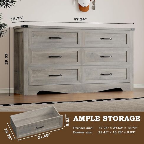 7-Drawer Dresser لغرفة النوم ، وصدر خشبي حديث من الأدراج مع مقابض معدنية ، وتصميم مضاد للانقادة ، ومنظم تخزين قوي ومستقر لغرفة المعيشة ، والمدخل ، والمكتب المنزلي in Kuwait