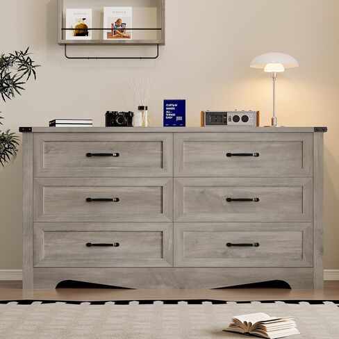 7-Drawer Dresser لغرفة النوم ، وصدر خشبي حديث من الأدراج مع مقابض معدنية ، وتصميم مضاد للانقادة ، ومنظم تخزين قوي ومستقر لغرفة المعيشة ، والمدخل ، والمكتب المنزلي in Kuwait