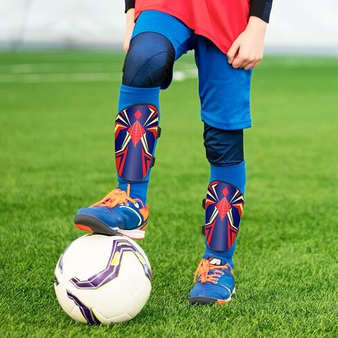 شين حراس كرة القدم أطفال بويز فتيات ، معدات حماية حارس شين لمدة 2-7 سنوات ، وسادات كرة القدم مع الأشرطة القابلة للتعديل in Kuwait