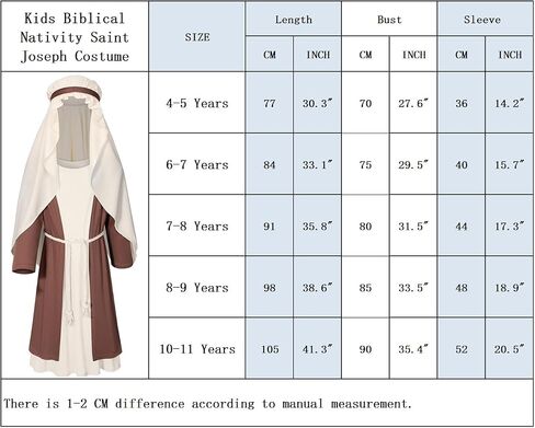 TOKYO REVENGERS Kids Nativity Costume Saint Joseph Costume Shepherd Costume Boys Halloween Cosplay Costume Accessories Set in Saudi Arabia