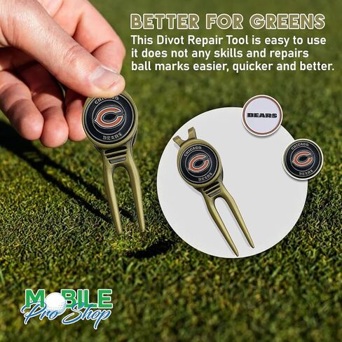 أداة إصلاح Divot مع علامة كرة مغناطيسية قابلة للإزالة على الوجهين - أفضل مثبتات Divot in Kuwait