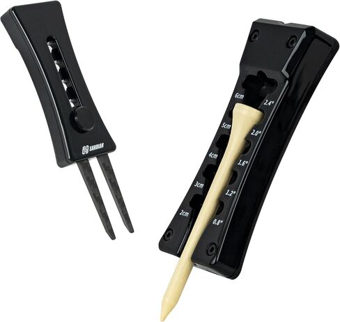 SANDIAN, Golf Tee Height Adjuster, Golf Divot Repair Tool and Tee Holder, All 3 in 1 Golf Tool, Genuine Carbon Fiber T300 Fork, Super Lightweight, Authenticity Brand, Must Have Golf Gears in Kuwait