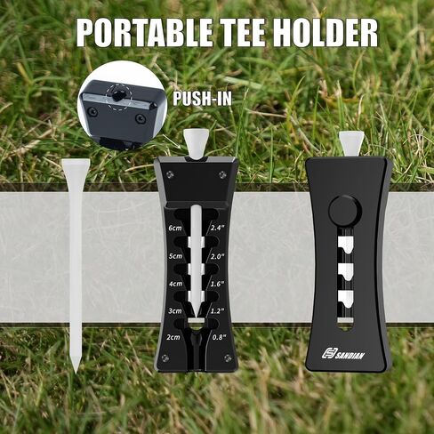 SANDIAN, Golf Tee Height Adjuster, Golf Divot Repair Tool and Tee Holder, All 3 in 1 Golf Tool, Genuine Carbon Fiber T300 Fork, Super Lightweight, Authenticity Brand, Must Have Golf Gears in Kuwait