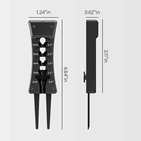 SANDIAN, Golf Tee Height Adjuster, Golf Divot Repair Tool and Tee Holder, All 3 in 1 Golf Tool, Genuine Carbon Fiber T300 Fork, Super Lightweight, Authenticity Brand, Must Have Golf Gears in Kuwait