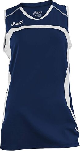 ASICS Womens Ace Jersey Sleveless ، Color: Navy/White ، XL in Saudi Arabia