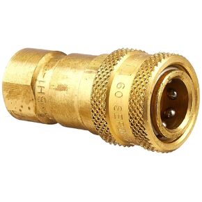 BH1-60 Series 60 Brass Multi-Purpose Quick Coupler with Female Pipe Thread, ISO 7241 Series B Interchange, Poppet Valve, 1/8" Body Size, 1/8"-27 NPTF Thread, 1.90" Length in Saudi Arabia