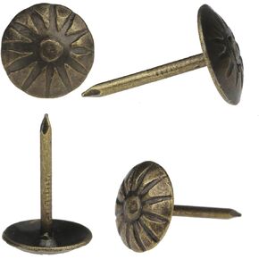 Upholstery Tacks for Furniture 7/16" Vintage Furniture Tacks Nails for Upholstery 100pcs Decorative Tack for Furniture DIY Silver Thumb Sofa Nails Furniture Tacks in Saudi Arabia
