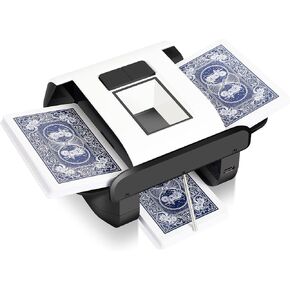 Bowrich Portable Automatic Card Shuffler ، 1-2 طوابق منخفضة من الضوضاء القابلة لإعادة الشحن آلة خلط كهربائية لـ Texas Hold'em ، Skip-Bo ، لعبة البوكر ، UNO ، المرحلة 10 in Saudi Arabia