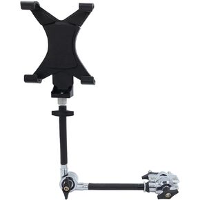 Drum Set Mounting Clamp with Tablet Mount Holder, Adjustable 8'' to 11'' Tablet Holder with Clamp Mount Bracket for Percussion Mic Drum Cymbal Stand in Saudi Arabia