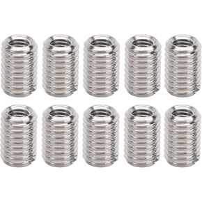 10Pcs Thread Repairing Nut Stainless Steel Fastener Accessory M5 x 0.8mm M8 x 1.25mm 12MM, Effective Thread Repair, Stainless Steel, Wide Application, 10 Nuts, Great Workmanship in Saudi Arabia
