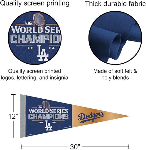 لوس أنجلوس دودجرز 2024 سلسلة أبطال العالم Soft Felt Pelnant in Saudi Arabia