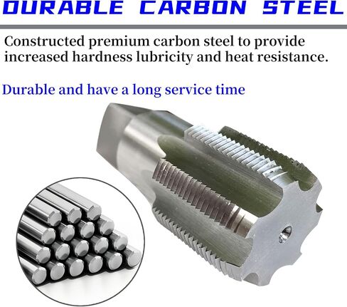 3/4"-14 NPT Pipe Tap, Professional Carbon Steel Pipe Thread Tap for Cleaning or Re-thread Damaged or Jam Pipe Threads, Perfect for Plumbers Mechanics DIYers (3/4"-14 NPT) in Saudi Arabia
