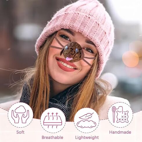 2 Pcs Winter Nose Warmer,Nose Warmer Winter Crochet Cozy Nose Warmer, Soft Nose Warmer for A Cold Nose in Kuwait