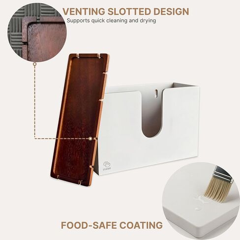 eBun Bamboo C Fold Paper Towel Dispenser – Wall Mount & Countertop Napkin Holder for Multifold, Z-Fold Styles, Modern Farmhouse Paper Towel Holder for Bathroom, Kitchen, Office & Commercial Use, Brown in Kuwait