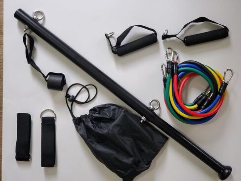 Power Swing Bat Pro - Baseball Softball Swing Training BAT - 5 نطاقات مقاومة قابلة للتعديل - نقاط مرفق متعددة لمسار التأرجح والقوة وسرعة الخفافيش - في التدريب في المنزل جميع الأعمار in Saudi Arabia
