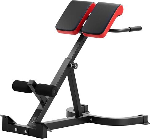 VEVOR Roman Chair Hyperextension Bench, 300 lbs Adjustable Extension Machine, Multi-Function Exercise Equipment for Glute, Hamstring, Lower Back, and Ab Workout, Fitness Weight Bench for Home Gym in Saudi Arabia