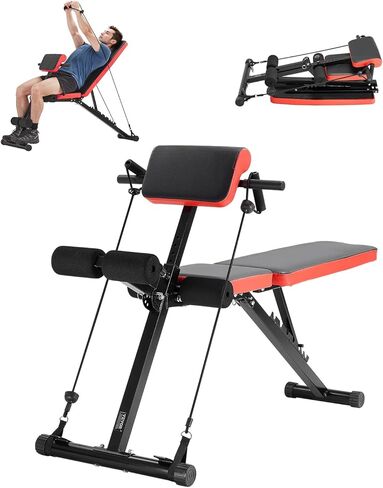 Vevor متعددة الوزن وظيفي مقعد لممارسة تمارين كامل الجسم ، مقعد الروماني فرط النقد ، 770 رطلا معدات قابلة للتعديل وقابلة للطي للذراع الخلفية Core AB ، آلة التمرين للجلوس لصالة الألعاب الرياضية المنزلية in Kuwait