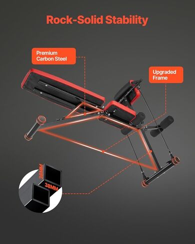 Vevor متعددة الوزن وظيفي مقعد لممارسة تمارين كامل الجسم ، مقعد الروماني فرط النقد ، 770 رطلا معدات قابلة للتعديل وقابلة للطي للذراع الخلفية Core AB ، آلة التمرين للجلوس لصالة الألعاب الرياضية المنزلية in Kuwait