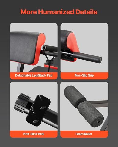Vevor متعددة الوزن وظيفي مقعد لممارسة تمارين كامل الجسم ، مقعد الروماني فرط النقد ، 770 رطلا معدات قابلة للتعديل وقابلة للطي للذراع الخلفية Core AB ، آلة التمرين للجلوس لصالة الألعاب الرياضية المنزلية in Kuwait