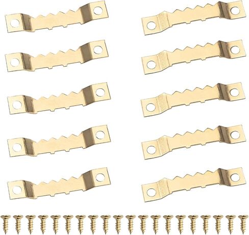 Nails For Hanging Pictures,Picture Hooks 10PCS Sawtooth Picture Hangers Iron Picture Hangers 1.85" x 0.31" Double Hole Picture Frames Hangers for Hanging Clock Paintings Artwork Picture Frame Hook Pho in Saudi Arabia