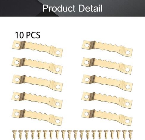 Nails For Hanging Pictures,Picture Hooks 10PCS Sawtooth Picture Hangers Iron Picture Hangers 1.85" x 0.31" Double Hole Picture Frames Hangers for Hanging Clock Paintings Artwork Picture Frame Hook Pho in Saudi Arabia