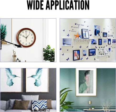 أظافر لعلاج الصور المعلقة ، خطافات صور 20pcs حلقة إطار صورة الإطار 1.42 "× 0.87" مجموعة تشويش نغمة الفضة لإطارات الصورة الإطارات صورة معلقة (100pcs) in Kuwait