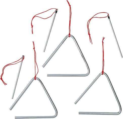 Fun Express 5 3/4" x 5 3/4" Metal Musical Instruments Triangles Set - 3 Pieces in Saudi Arabia