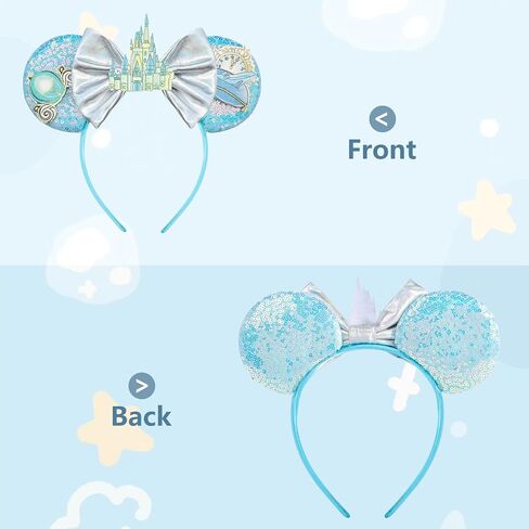 Mouse Ear Headband, Birthday Ears for Women Girls kids Adult, Princess Costume for Party Trip Parks CospLay Essentials in Saudi Arabia