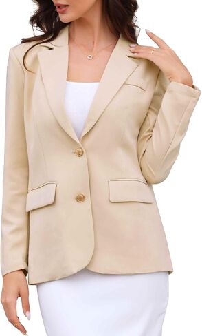 Allegra K Business Office Blazer for Women's Notched Lapel Long Sleeve Single Breasted Work Suit Jackets in Saudi Arabia
