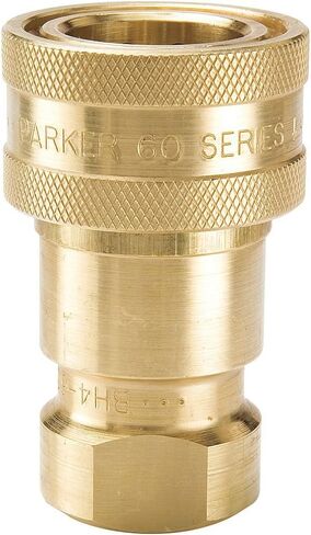 BH1-60 Series 60 BRASS MUNTI-GOUSING QUIPPLER مع خيط الأنابيب الأنثوية ، ISO 7241 Series B Interchange ، Poppet Valve ، 1/8 "حجم الجسم ، 1/8" -27 NPTF Thread ، 1.90 "طول in Saudi Arabia
