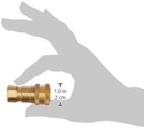 BH1-60 Series 60 BRASS MUNTI-GOUSING QUIPPLER مع خيط الأنابيب الأنثوية ، ISO 7241 Series B Interchange ، Poppet Valve ، 1/8 "حجم الجسم ، 1/8" -27 NPTF Thread ، 1.90 "طول in Saudi Arabia