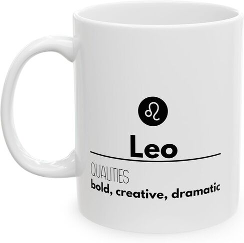 Leo Mug, Astrology Birth Sign, Zodiac Cup, Horoscope Gifts for Birthday, Wedding, Housewarming, Anniversary, Gift for Men (15oz) in Saudi Arabia