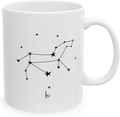 Leo Mug, Astrology Birth Sign, Zodiac Cup, Horoscope Gifts for Birthday, Wedding, Housewarming, Anniversary, Gift for Men (15oz) in Saudi Arabia